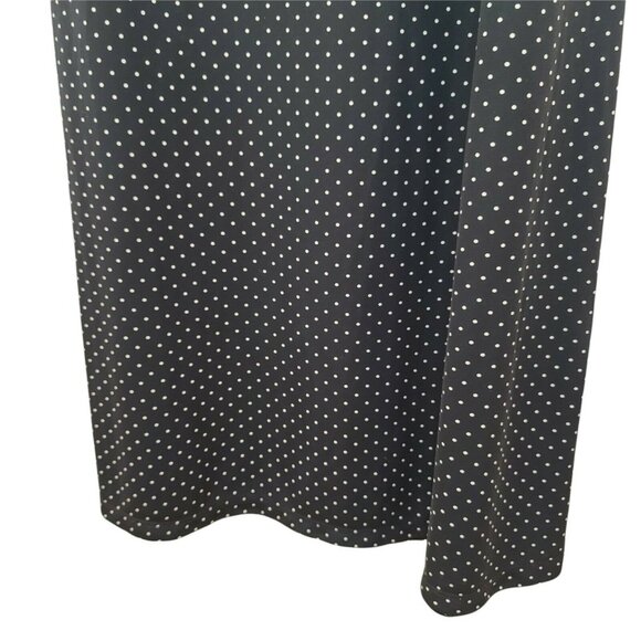Lauren Ralph Lauren Womens Dress Medium Black White Polka Dot One Shoulder Maxi - Picture 8 of 12
